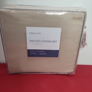 Tan Duvet Cover Set - Full/Queen